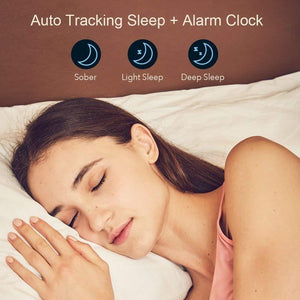 Smart Fit activity tracker showing fitness stats on display
