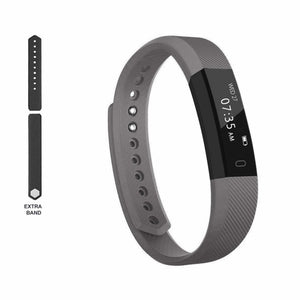 Smart Fit activity tracker and smart watch - full product view with an extra band grey in color