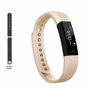 Smart Fit activity tracker and smart watch - full product view with an extra band cream in colour