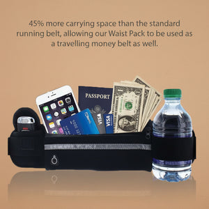 Running belt and fanny pack worn during outdoor sports - lifestyle shot