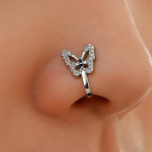 Personalized U-Shaped Diamond-Studded Butterfly European And American