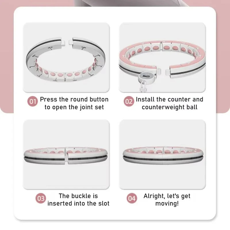 Intelligent Hoola Hoop Equipment Fitness Slim Tummy Concealment Exercise Equipment Weight Loss Fat Burning Exercise Sport Hoops