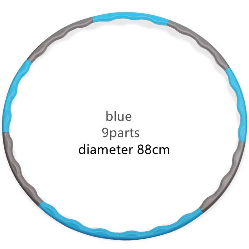 1X 9/8/7 Tubes Yoga Detachable Pilates Hoop Waist Exercise Slimming Sports Hoops Body Building Massage Gym Loss Weight Hoop