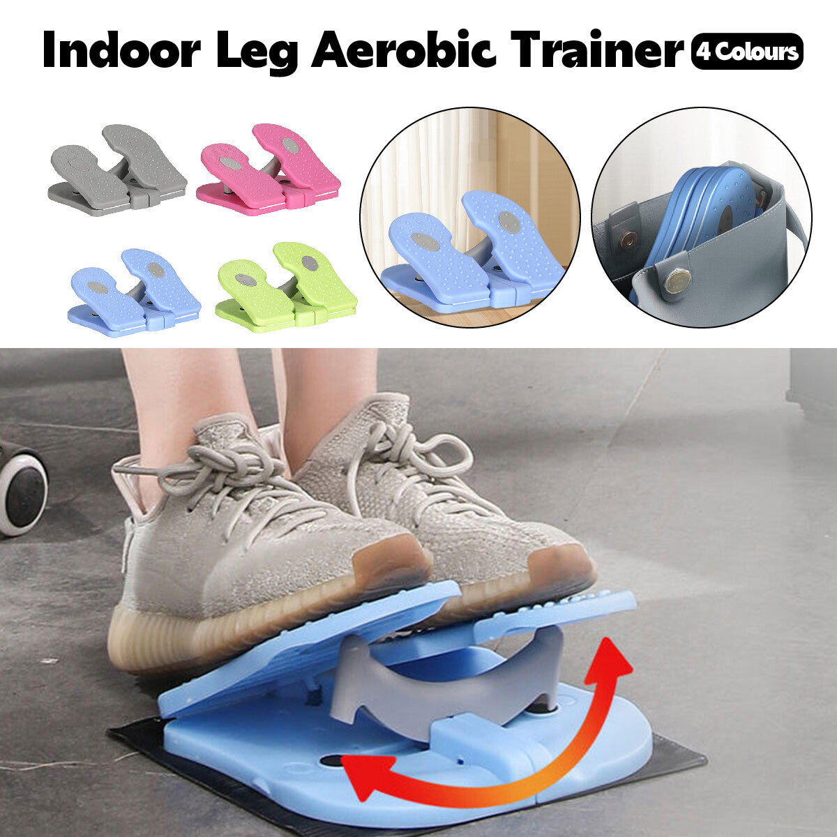 Indoor Mini Stepper Fitness Machine Leg Workout Cardio Trainer Home Exercise AU