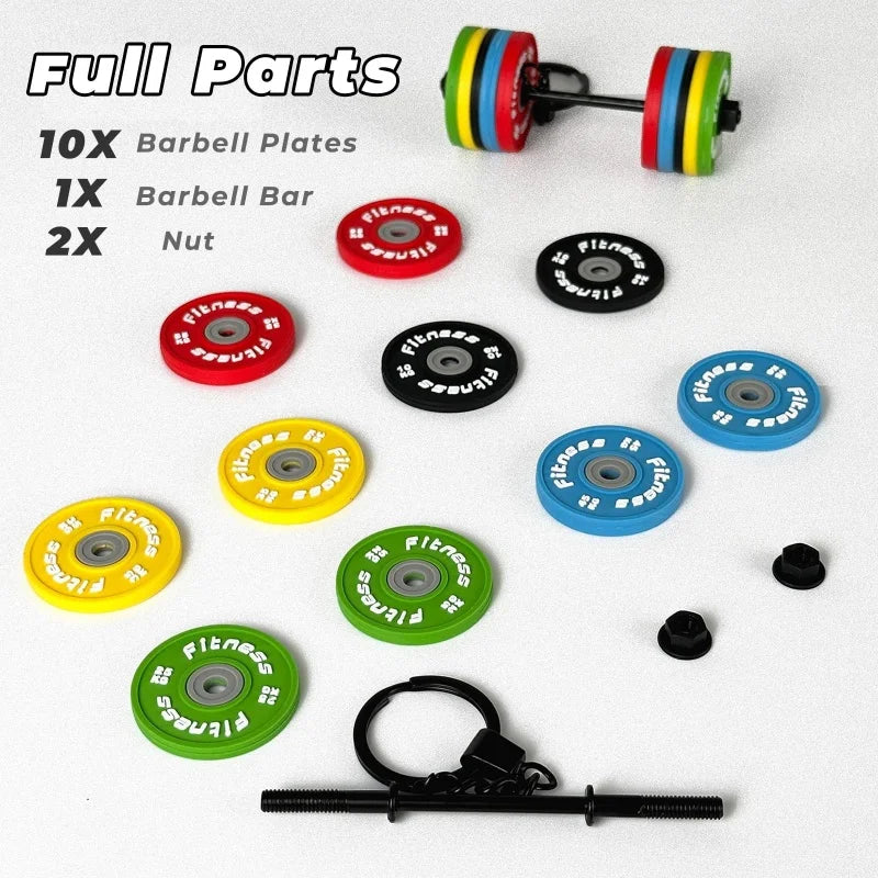 Creativity Weight Piece Barbell Keychain Gym Gifts for Gym Love Weight Piece Detachable Barbell Key Chain Charm Bag Pendant
