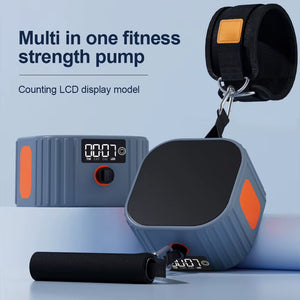 Fitness Pump Resistance Machine Adjustable Resistance Strength Training Puller with Counter Rowing Machine for Home Gym