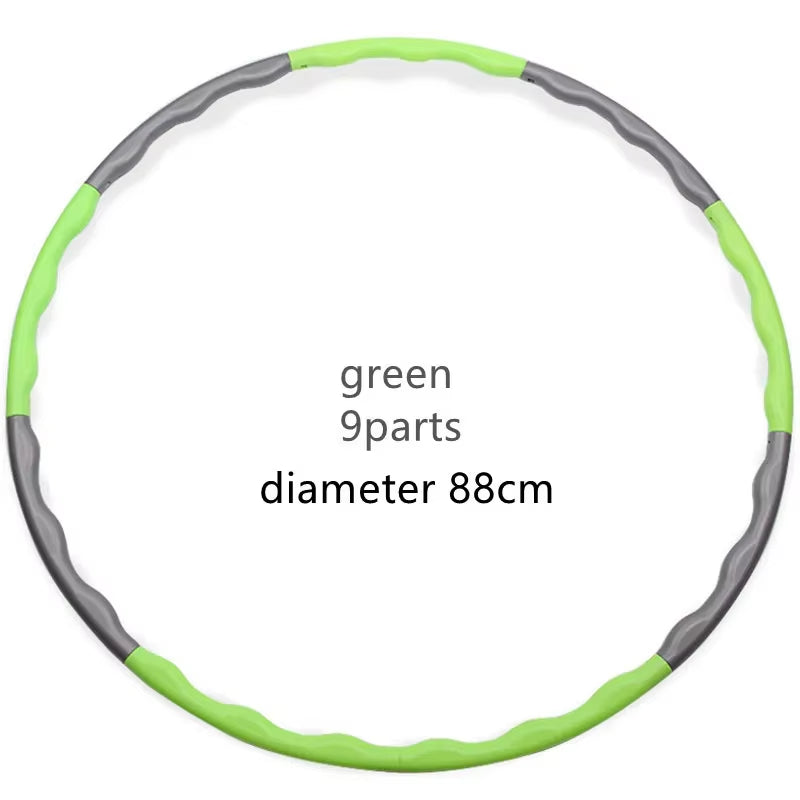1X 9/8/7 Tubes Yoga Detachable Pilates Hoop Waist Exercise Slimming Sports Hoops Body Building Massage Gym Loss Weight Hoop