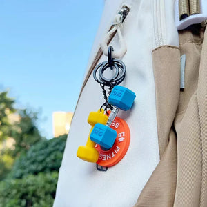 Creativity Weight Piece Barbell Keychain Gym Gifts for Gym Love Weight Piece Detachable Barbell Key Chain Charm Bag Pendant
