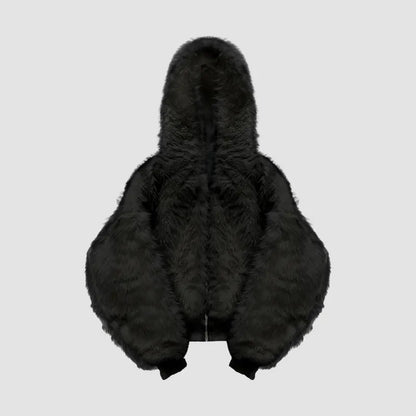 YETI FUR REVERSIBEL ZIP HOODIE