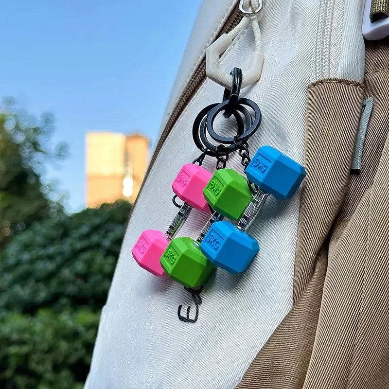 Creativity Weight Piece Barbell Keychain Gym Gifts for Gym Love Weight Piece Detachable Barbell Key Chain Charm Bag Pendant