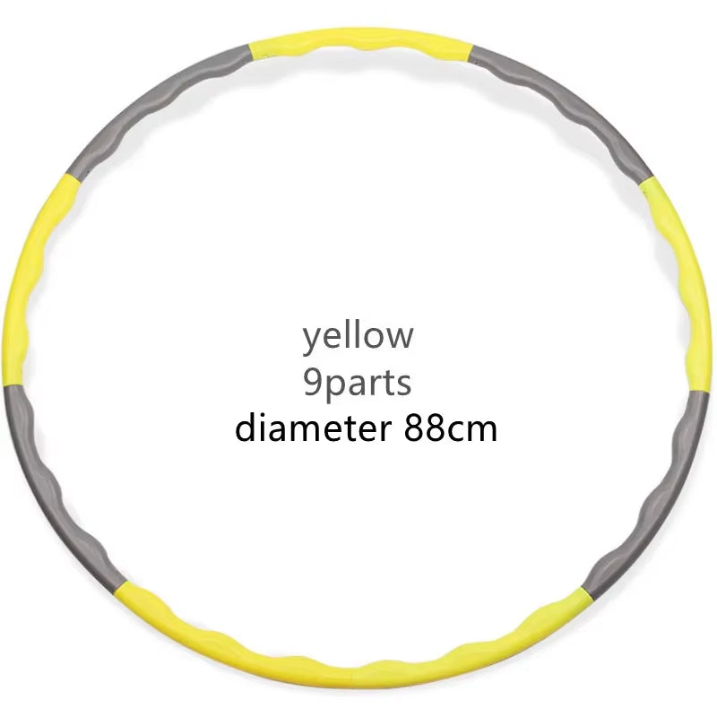 1X 9/8/7 Tubes Yoga Detachable Pilates Hoop Waist Exercise Slimming Sports Hoops Body Building Massage Gym Loss Weight Hoop