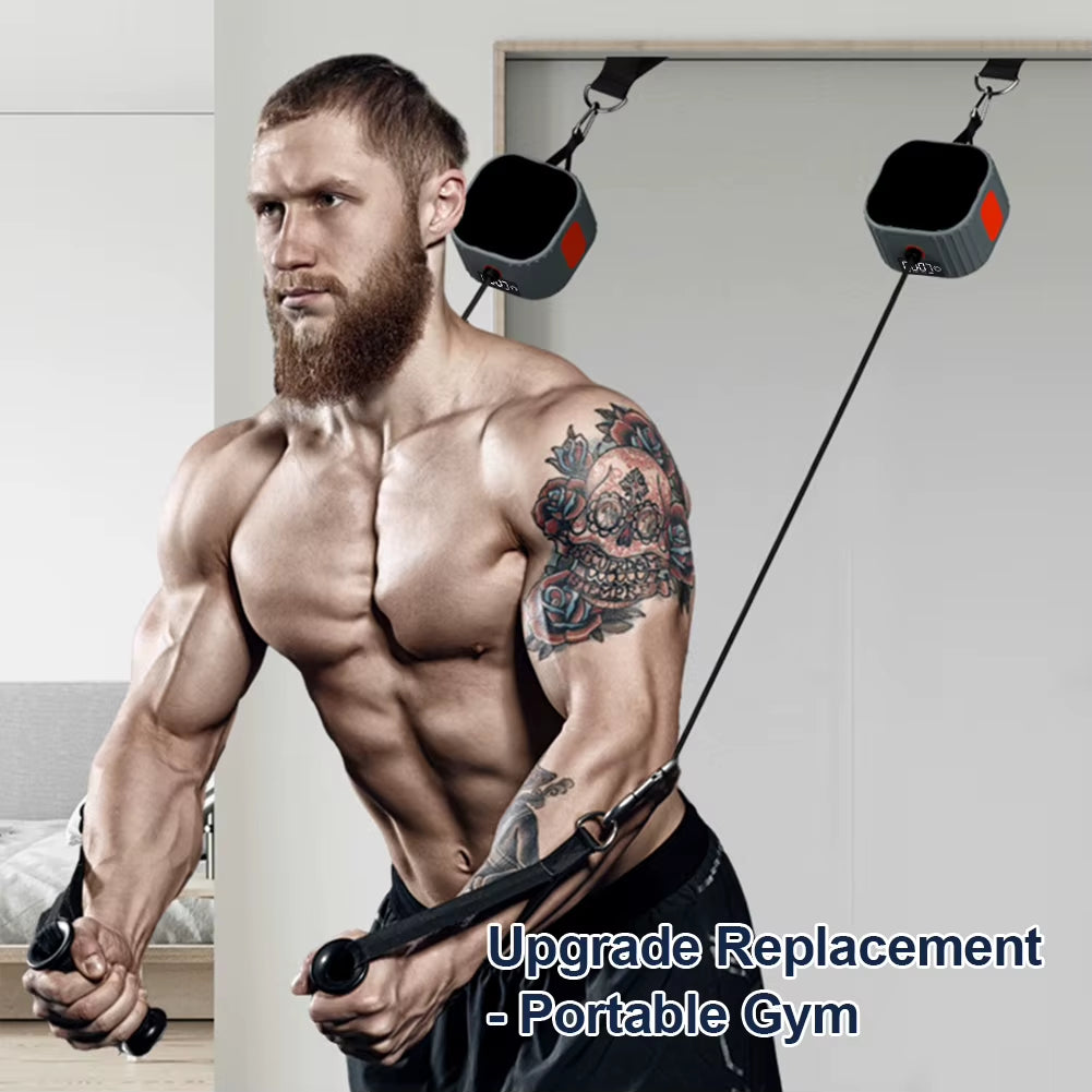 Fitness Pump Resistance Machine Adjustable Resistance Strength Training Puller with Counter Rowing Machine for Home Gym