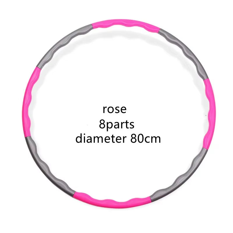 1X 9/8/7 Tubes Yoga Detachable Pilates Hoop Waist Exercise Slimming Sports Hoops Body Building Massage Gym Loss Weight Hoop