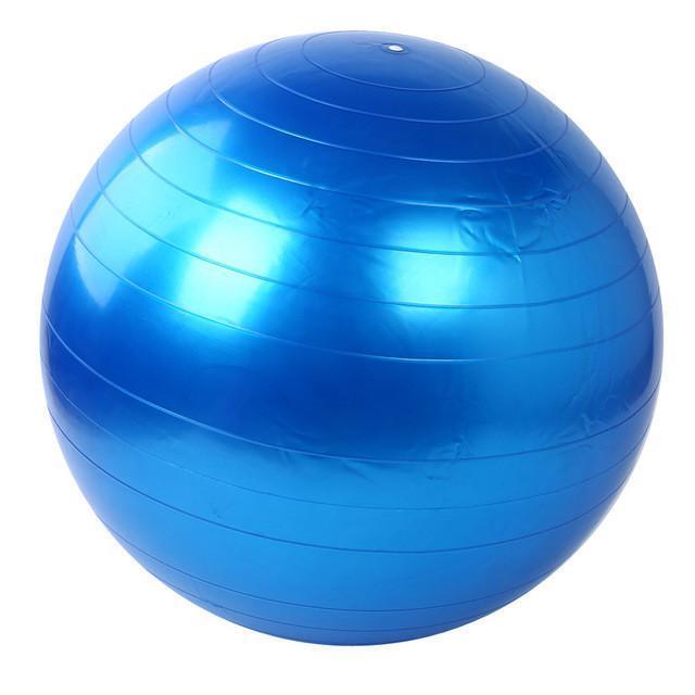 Yoga ball for home exercise and fitness training - side view